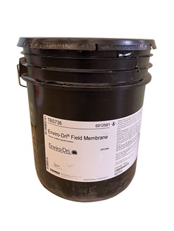 A large black bucket with an Enviro-dri label affixed on it